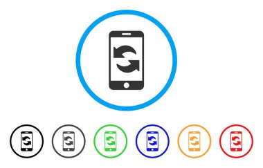 Smartphone yuvarlak simge Yenile