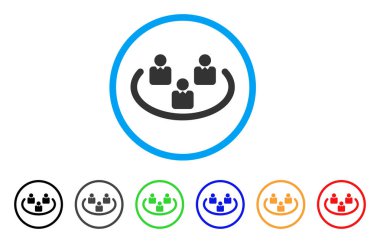 Sosyal ağlar yuvarlak simge