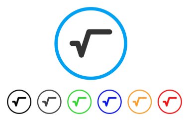 Karekök yuvarlak simge