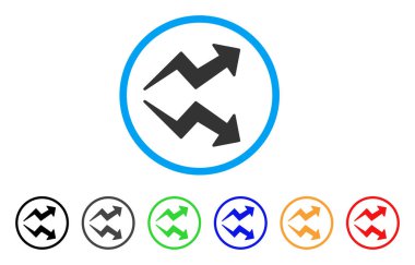 Eğilimleri yuvarlak simge