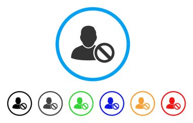 Yasak kullanıcı yuvarlak simge