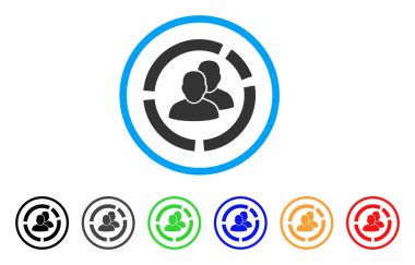 İnsanlar yuvarlak simge diyagram