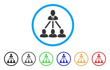 İnsanlar organizasyon yapısı yuvarlak simge