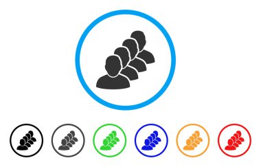 İnsanlar sıra yuvarlak simge