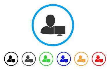 Kullanıcı bilgisayar yuvarlak simge