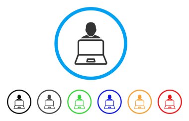 Kullanıcı Laptop yuvarlak simge