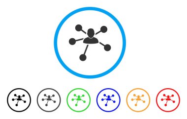Kullanıcı ilişkileri simgesi yuvarlak