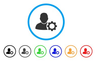 Kullanıcı ayarları dişli yuvarlak simgesi