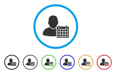 Kullanıcı zamanlama takvim yuvarlak simgesini