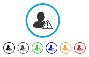 Kullanıcı uyarı yuvarlak simgesi