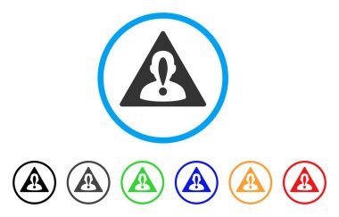 Kara listeye kişi yuvarlak simge