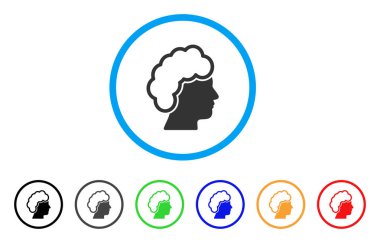 Sarışın profili yuvarlak simge