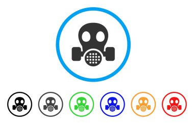 Gaz maskesi yuvarlak simge