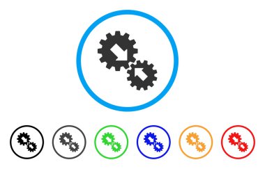 Entegrasyon Gears yuvarlak simge