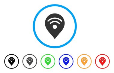 Wi-Fi harita işaretleyici yuvarlak simge
