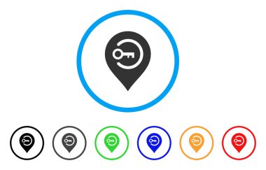 Anahtar oturum açma işaret yuvarlak simge