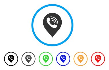 Telefon görüşmesi işaret yuvarlak simge