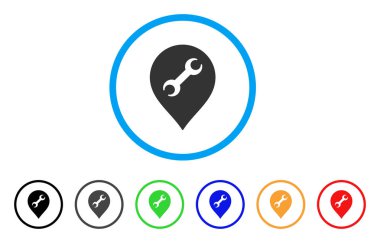 Onarım Wrench işaret yuvarlak kutsal kişilerin resmi