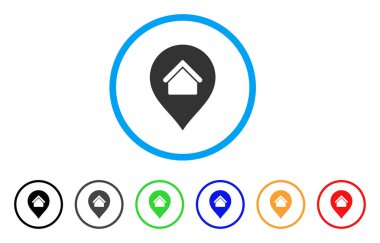 Residence işaret yuvarlak simge