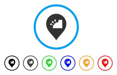 Dükkanı kayıt işaretçisini yuvarlak simge