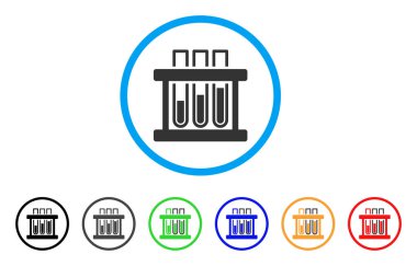 Analiz Test tüpleri yuvarlak simge