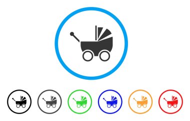 Bebek arabası yuvarlak simge