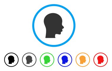 Çocuk kafa simgesi yuvarlak