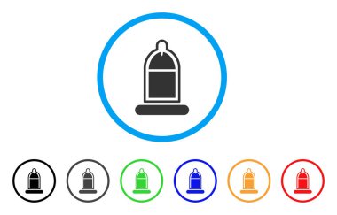 Prezervatif kullanımı yuvarlak simge