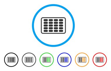 Doğum kontrol hapları yuvarlak simge Blister