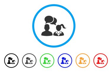 Flört sohbet yuvarlak simgesi