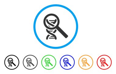 DNA analizi yuvarlak simge