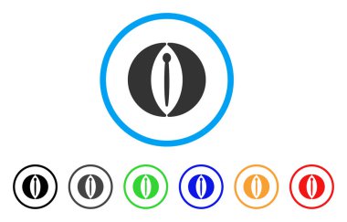 Kadın üreme organları yuvarlak simge