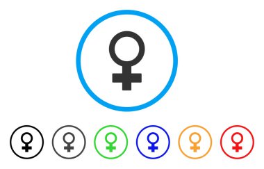 Kadın sembolü yuvarlak simge