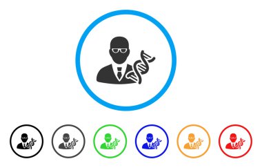 Genetikçi yuvarlak simge