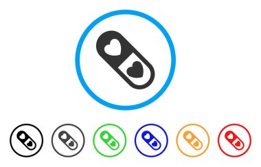 Aşk hap yuvarlak simge