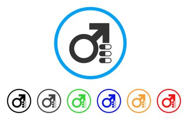 Erkek ereksiyon hapları yuvarlak simge