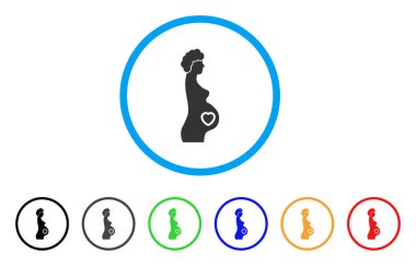 Hamile kadının yuvarlak simge