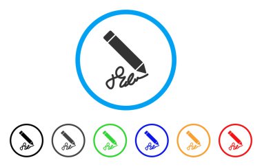 Yuvarlak simge işareti kalem