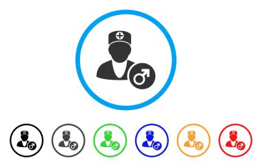 Üroloji doktoru simgesi yuvarlak