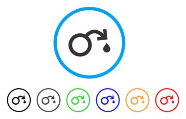 Zührevi hastalık iktidarsızlık yuvarlak simge