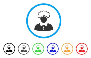 Sarışın kadın yuvarlak simge