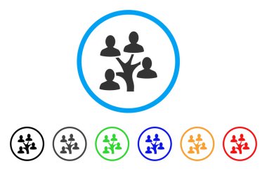 Şecere ağaç yuvarlak simge