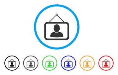 Adam portre yuvarlak simge