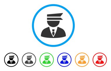 Polis memuru yuvarlak simge