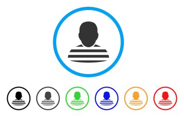 Mahkum kişi yuvarlak simge