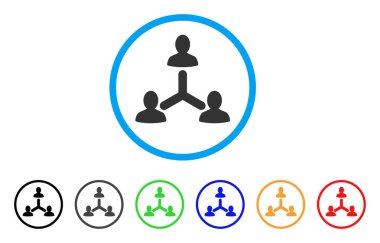 Sosyal ilişkiler simgesi yuvarlak