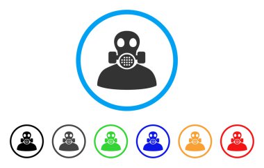 Toksik iş yuvarlak simge