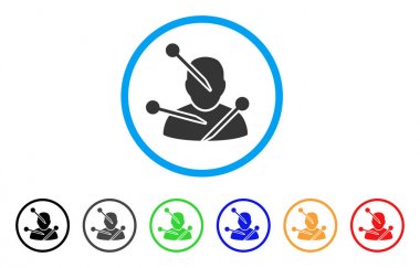 Vudu iğne yuvarlak simge