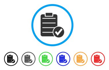 Test yuvarlak simge onaylama