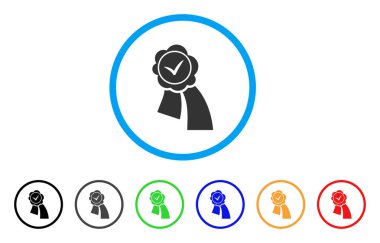 Onaylanmış mühür yuvarlak simge